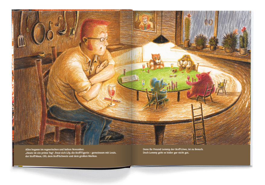 Olli, das Zahnputz-Schwein, Bilderbuch, Schwein, Zähneputzen, Kinder, Tiere, Illustration, Kult, Zoo, Tierzähne, Frühstück