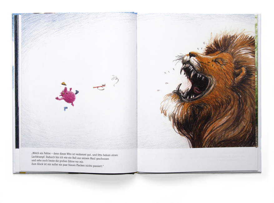 Löwe, Olli, das Zahnputz-Schwein, Bilderbuch, Schwein, Zähneputzen, Kinder, Tiere, Illustration, Kult, Zoo, Tierzähne
